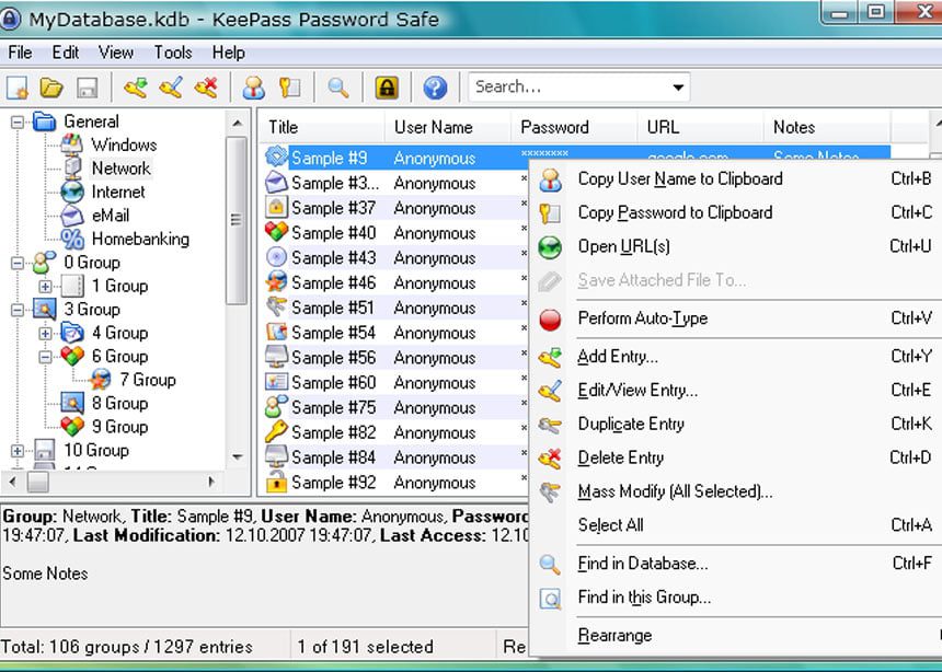 KeePass, para tener tus password organizadas
